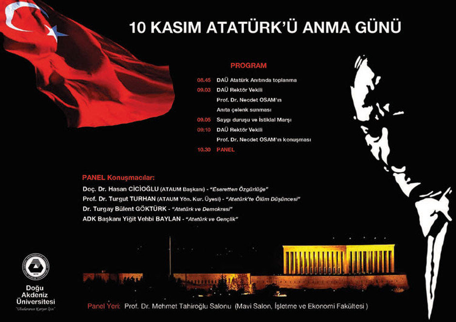 10 kasim ataturk u anma gunu haberler dogu akdeniz universitesi dau kibris